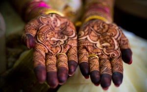 Candid Indian Wedding - Hands of Bride