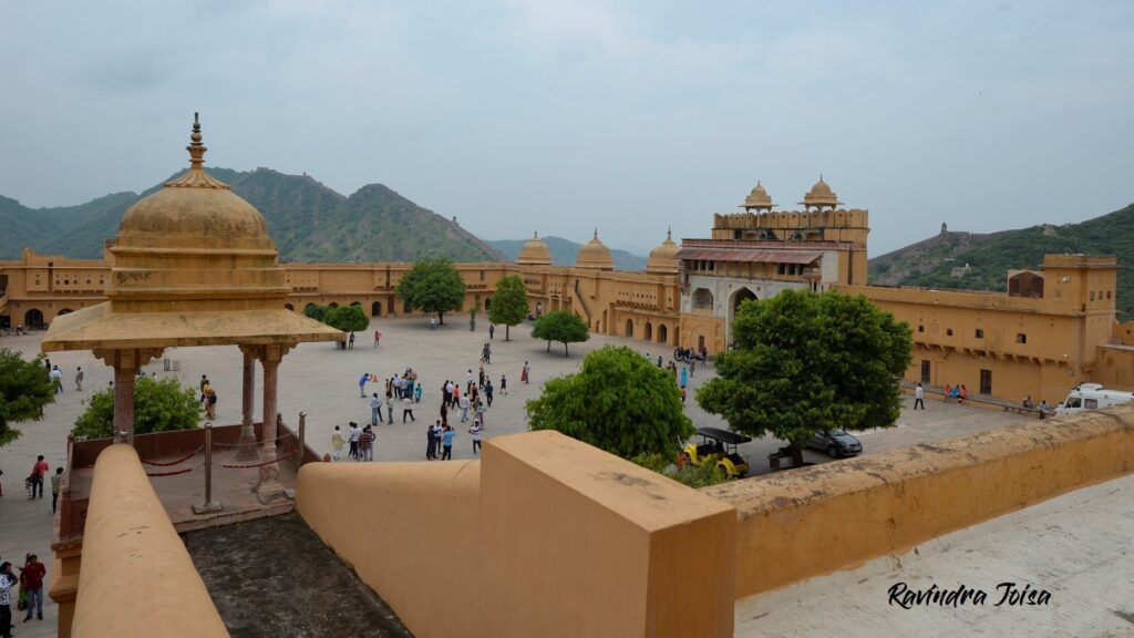 Courtyard at Jaipur Amer fort or Amber Palace