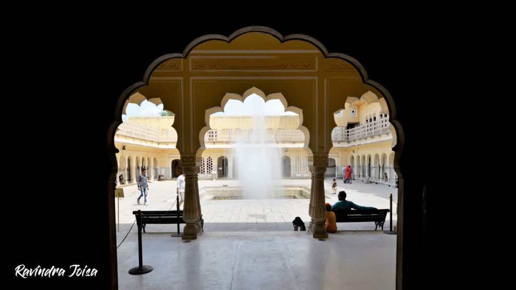 Fountain at Hawa Mahal Jaipur
