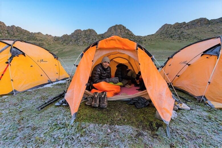 Ravindra Joisa, camping in the Himalayas
